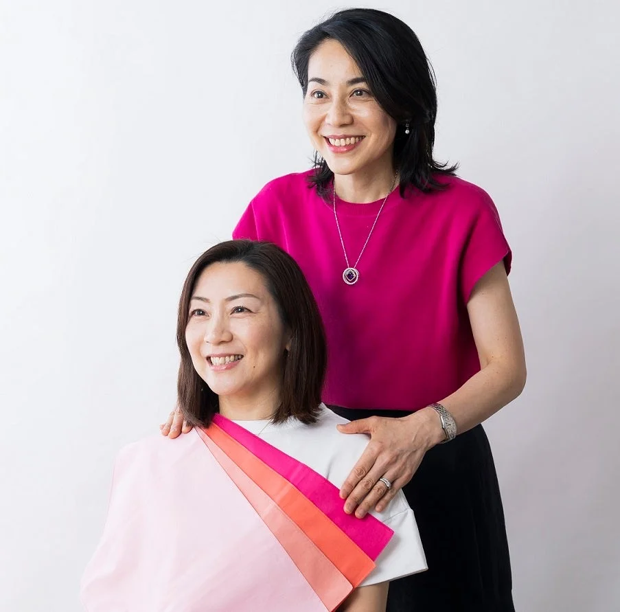 パーソナルカラー診断の様子