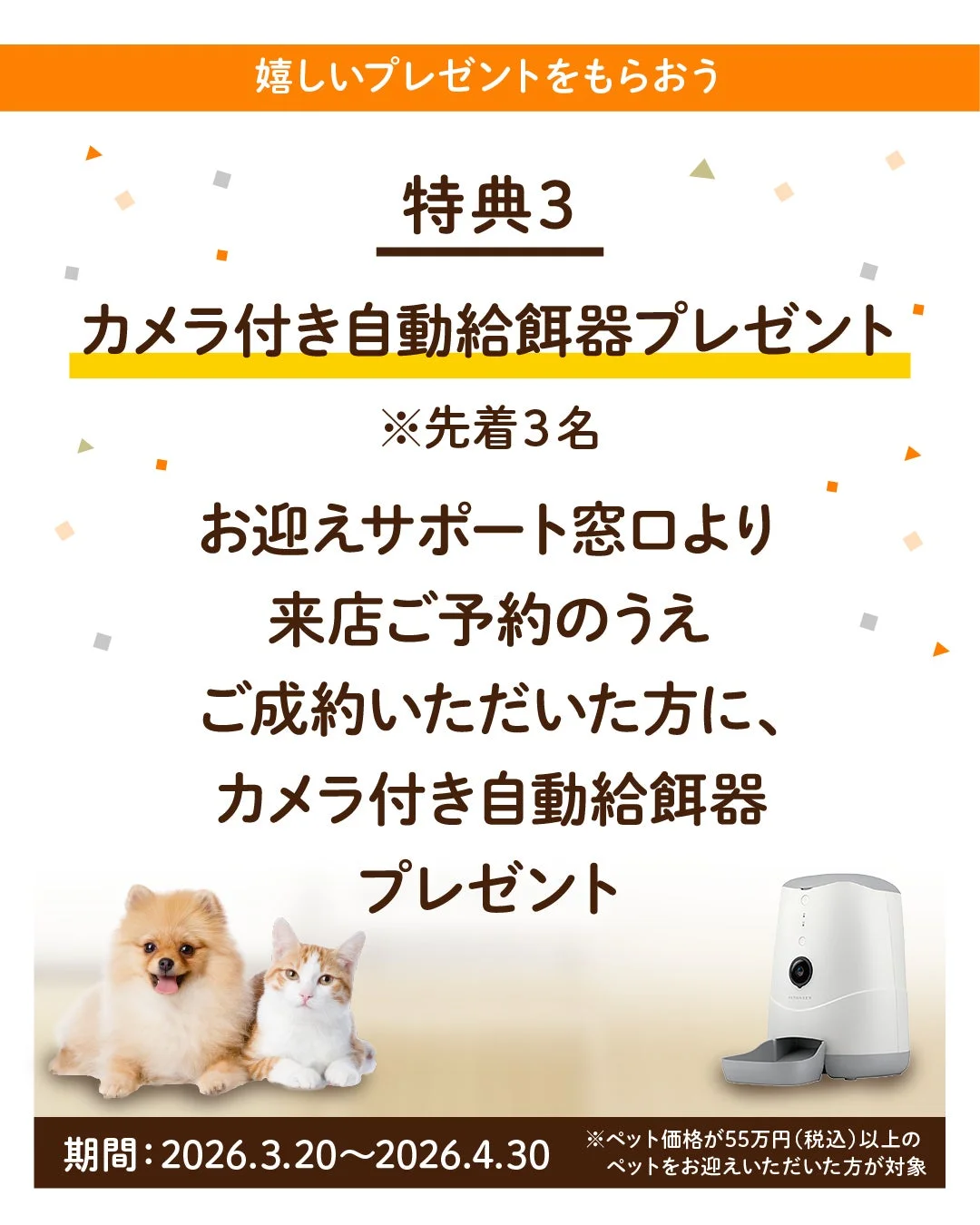 カメラ付き自動給餌器プレゼントキャンペーン