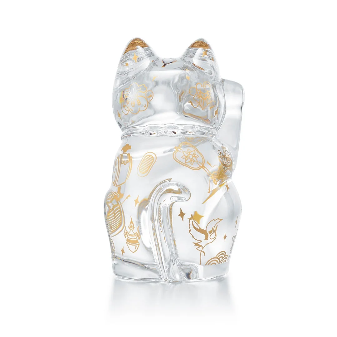 金彩の吉祥文様が施されたまねき猫