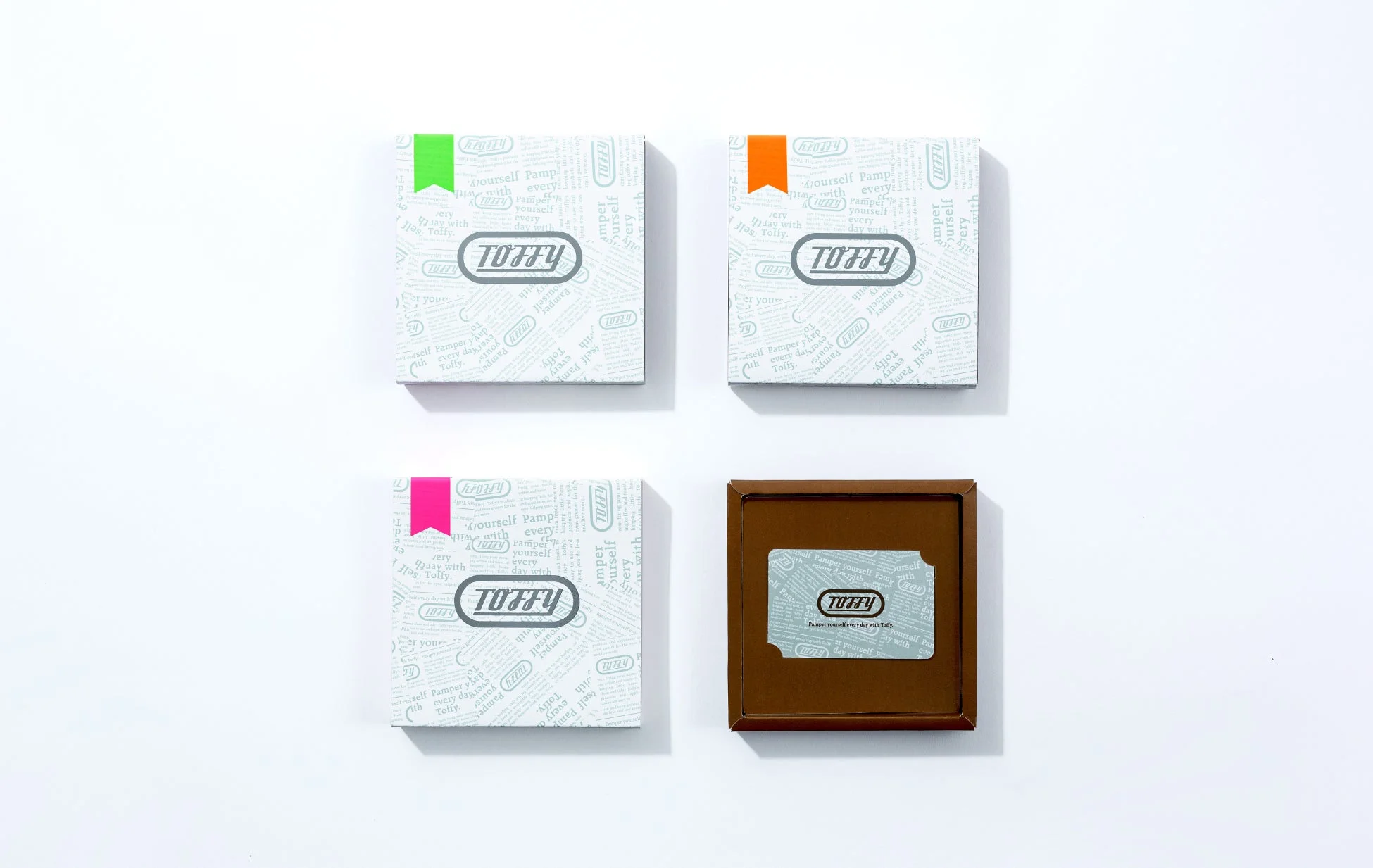 Toffyブランドの製品パッケージ