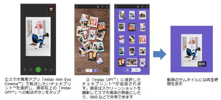 instax mini Evo Cinema™からの動画転送手順