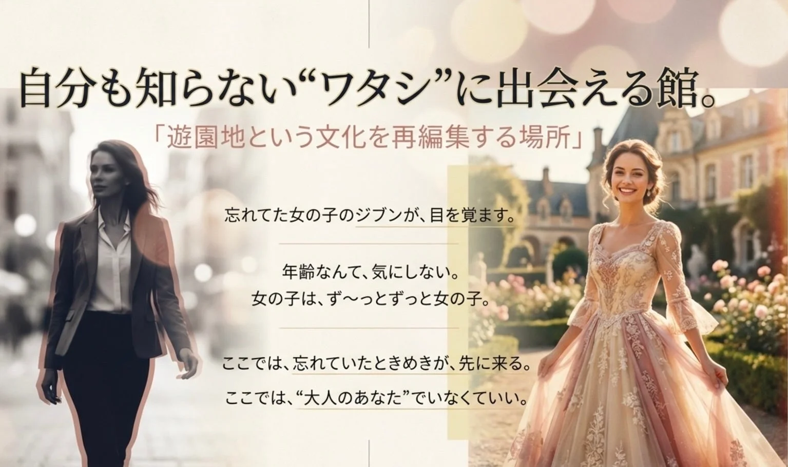 「自分も知らない“ワタシ”に出会える館」のコンセプトを示す画像