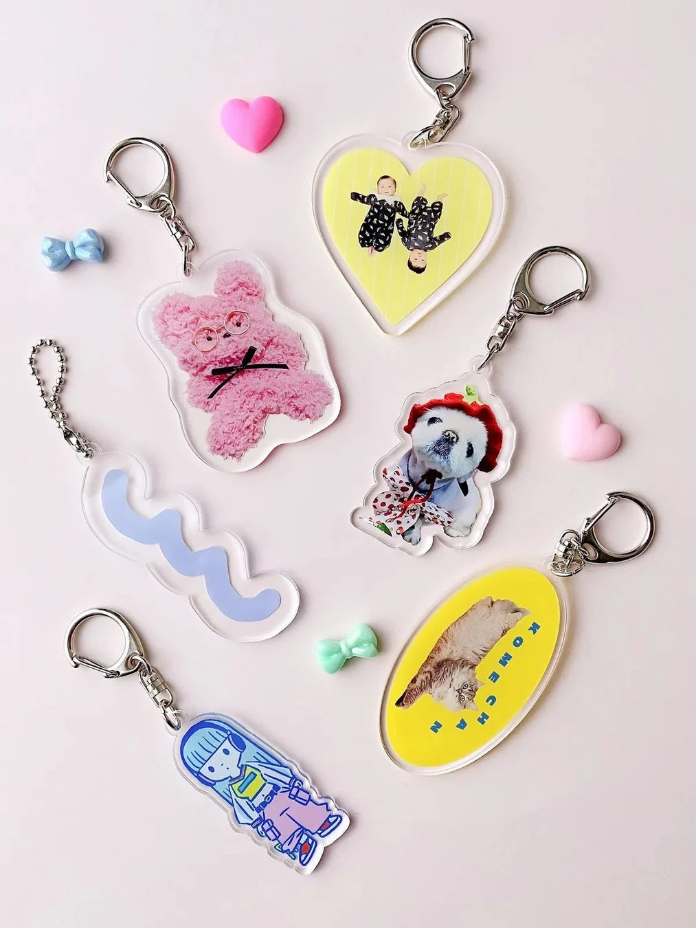 カスタムアクリルキーホルダーの例