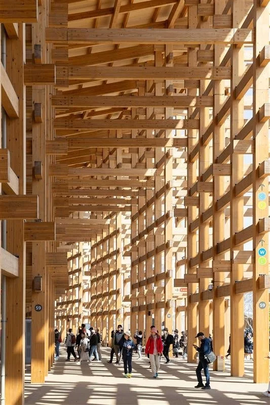 大屋根リング内部の木造構造