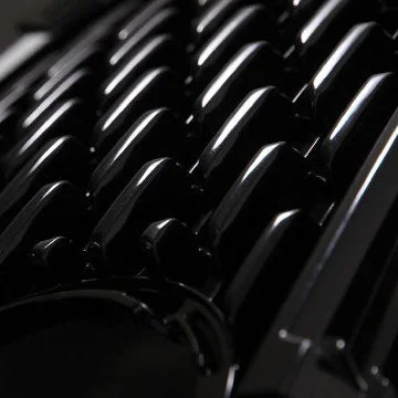 黒い光沢のある素材