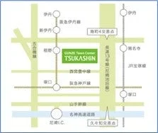 グンゼタウンセンターつかしん周辺地図