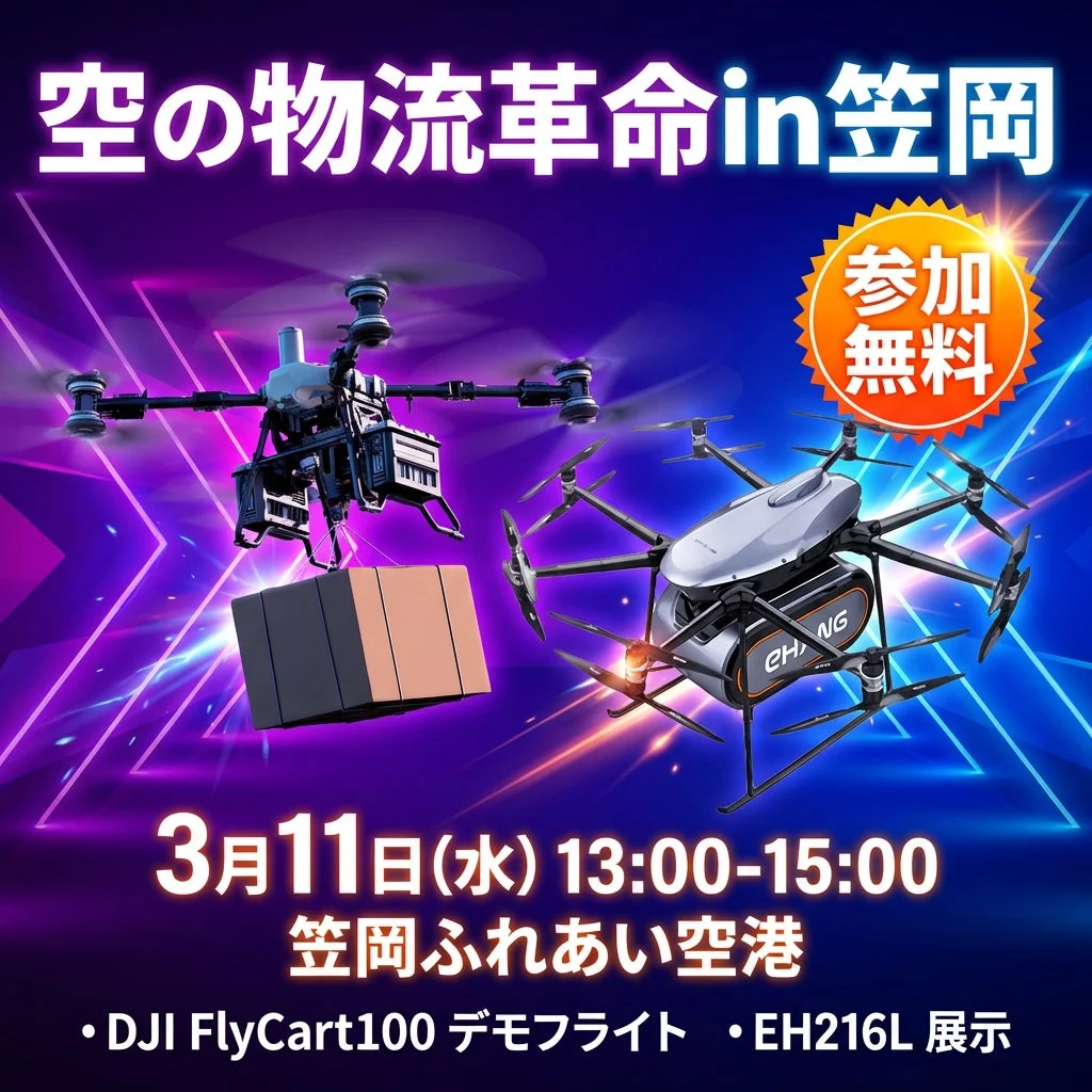 空の物流革命 in 笠岡 イベント告知ポスター