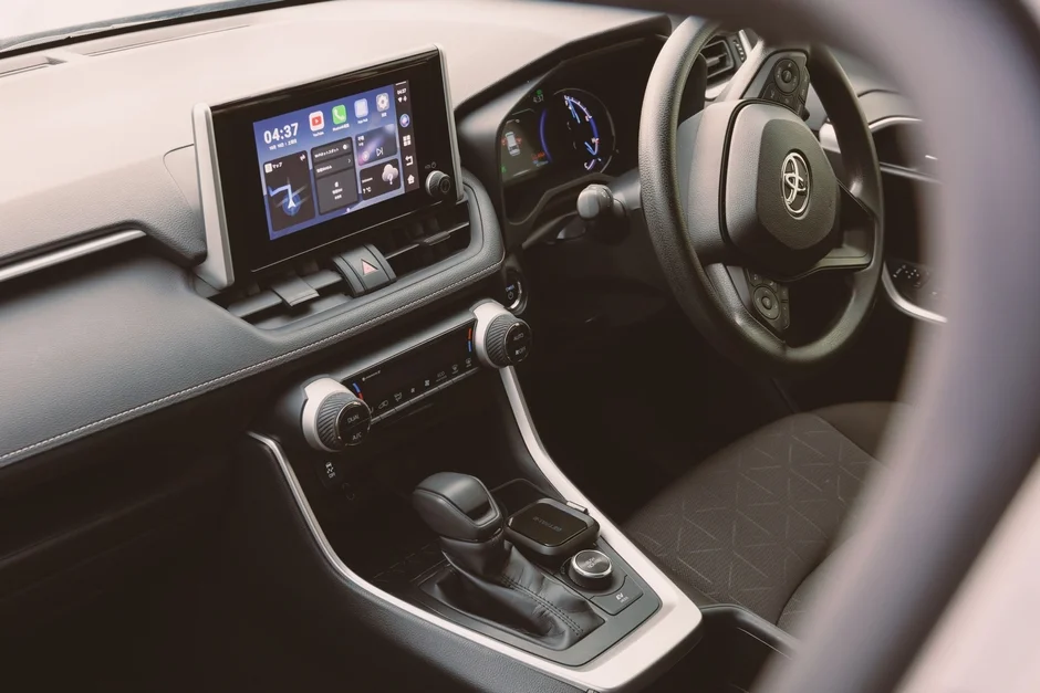 GetPairr AI Box 2.0が設置された車内ディスプレイ