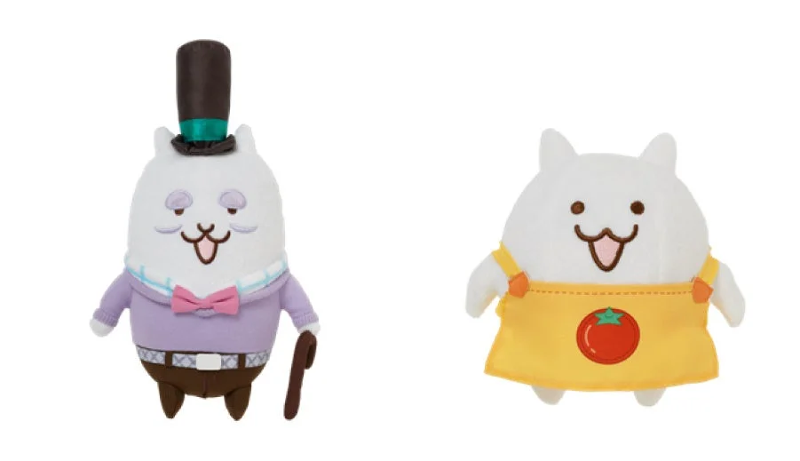 村長とお手伝いネコのぬいぐるみ