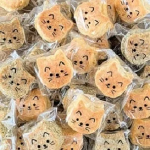 個包装された猫のパンやクッキー