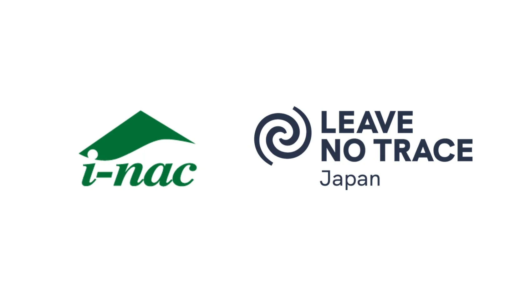 i-nacとLEAVE NO TRACE Japanのロゴ