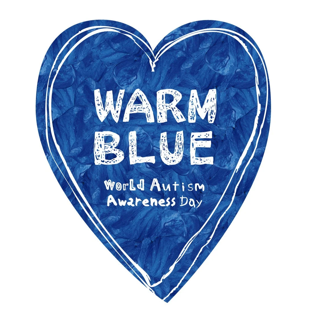 Warm Blueハートステッカーのイメージ