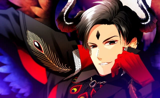 角と翼を持つアニメ風の男性キャラクター