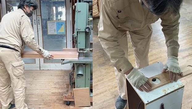 木工所で作業する職人