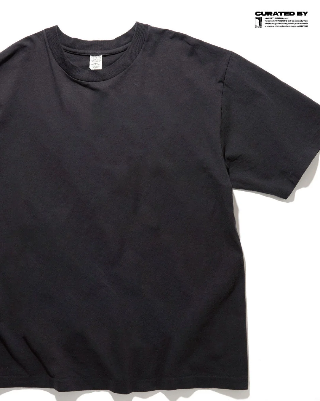 Tシャツ,黒,無地,アパレル,ファッション,半袖,衣料品,カジュアル,CURATED BY,GALLERY STUDIO