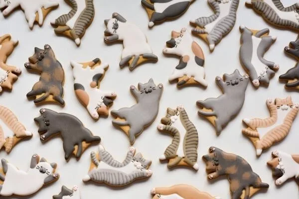 猫の形をしたクッキー