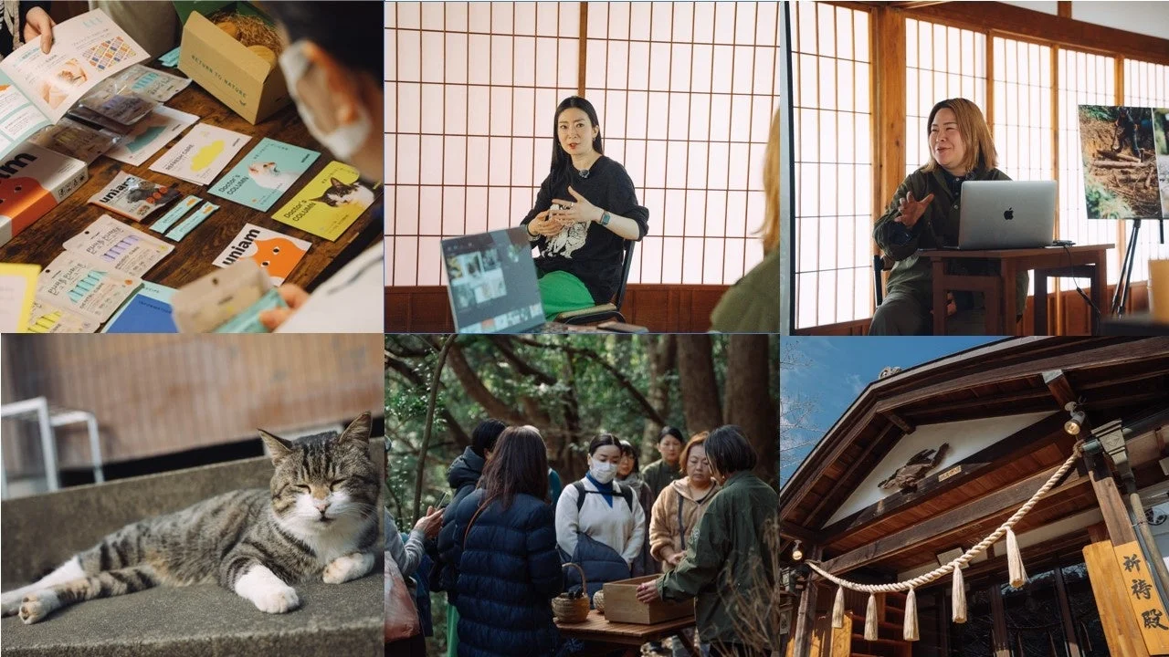 uniamの製品、森、寺院などの複合的なイベント風景