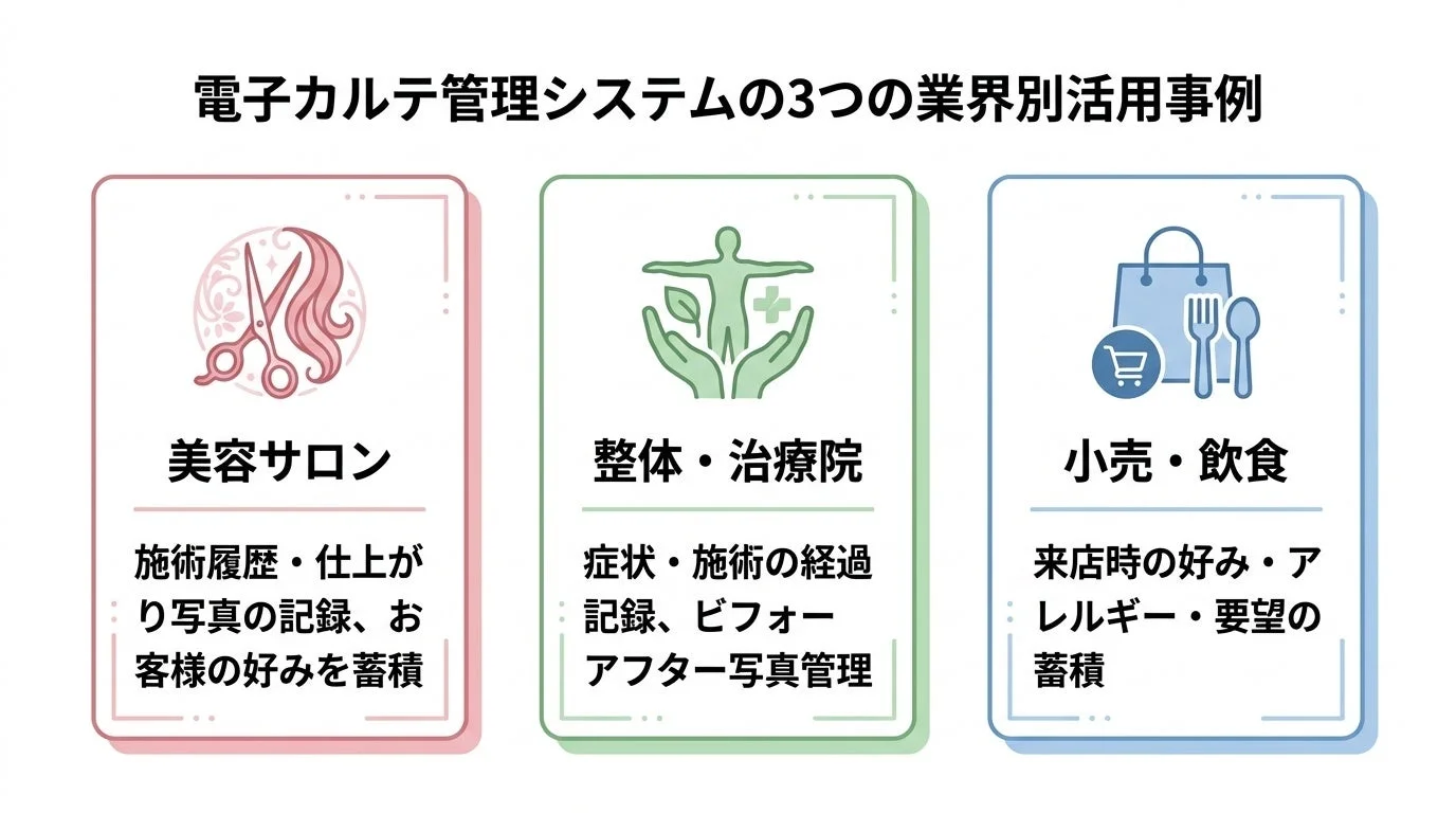 電子カルテ管理システムの3つの業界別活用事例