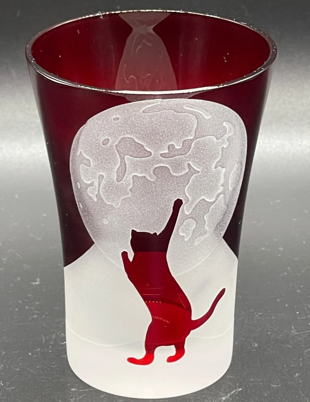 猫と月のデザイングラス