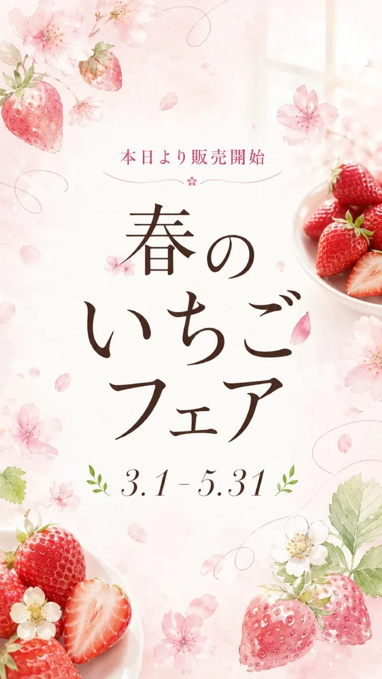 春のいちごフェア