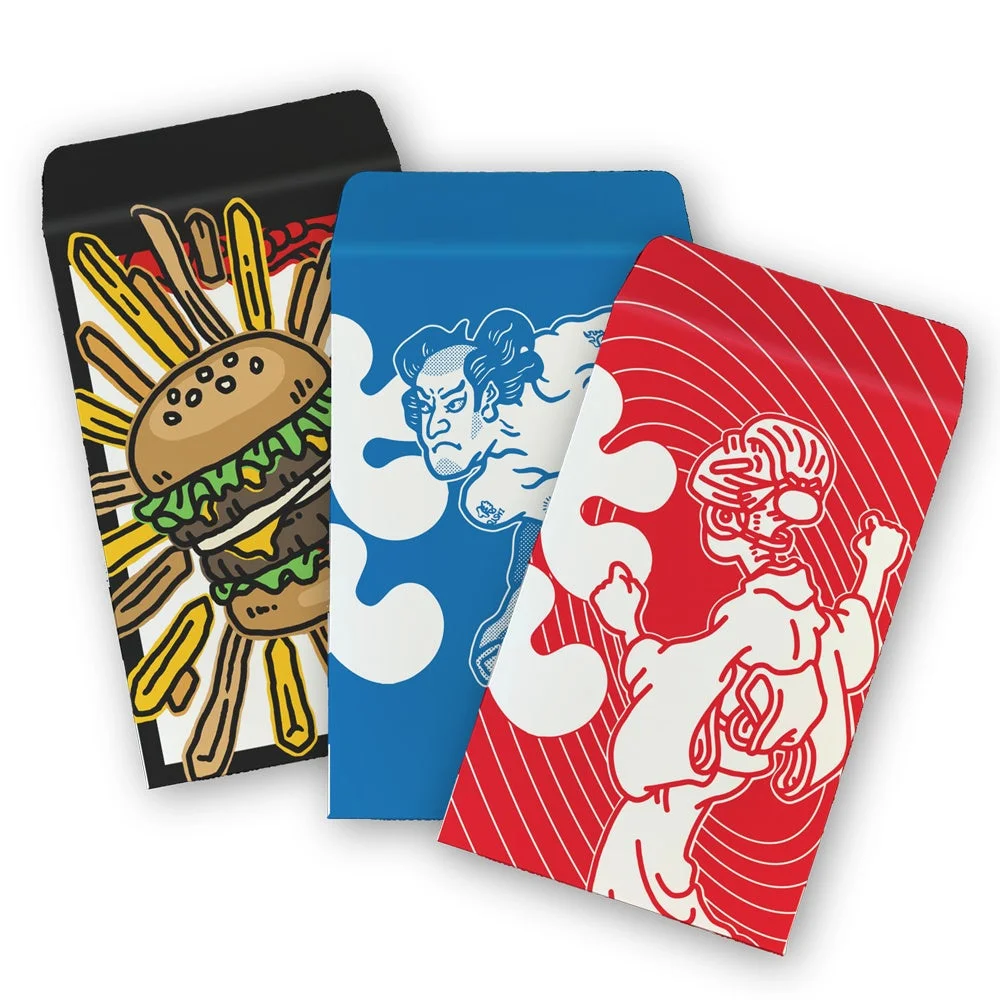 和風ハンバーガーと相撲のポチ袋