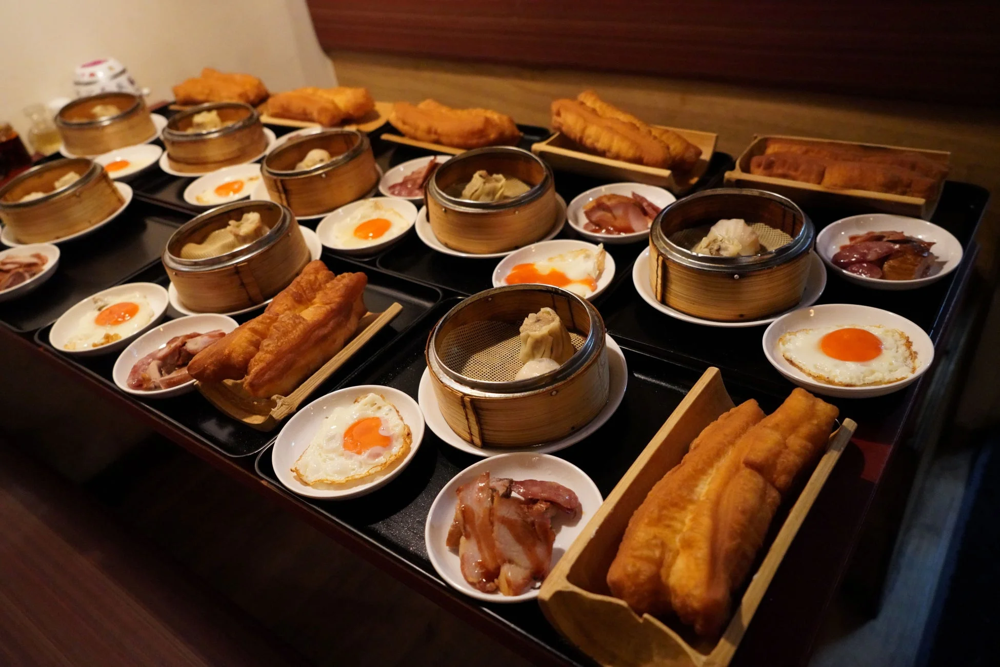 豪華な中華朝食の様子