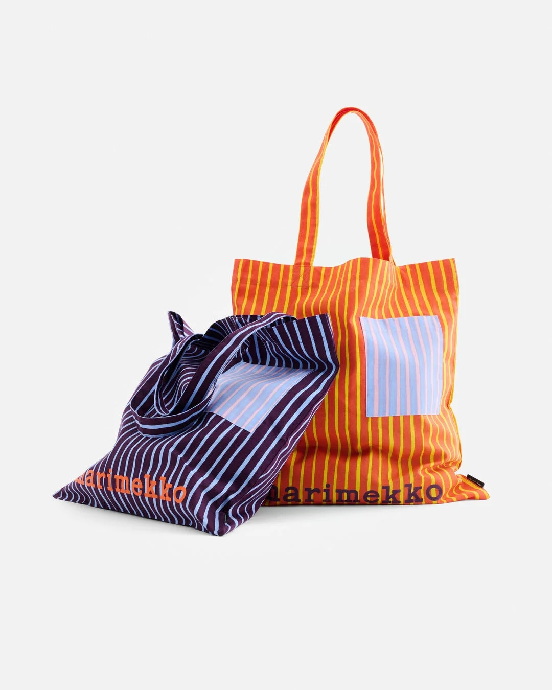 マリメッコのストライプトートバッグ