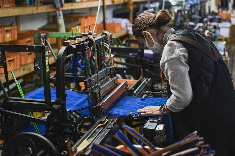 織物工場の様子