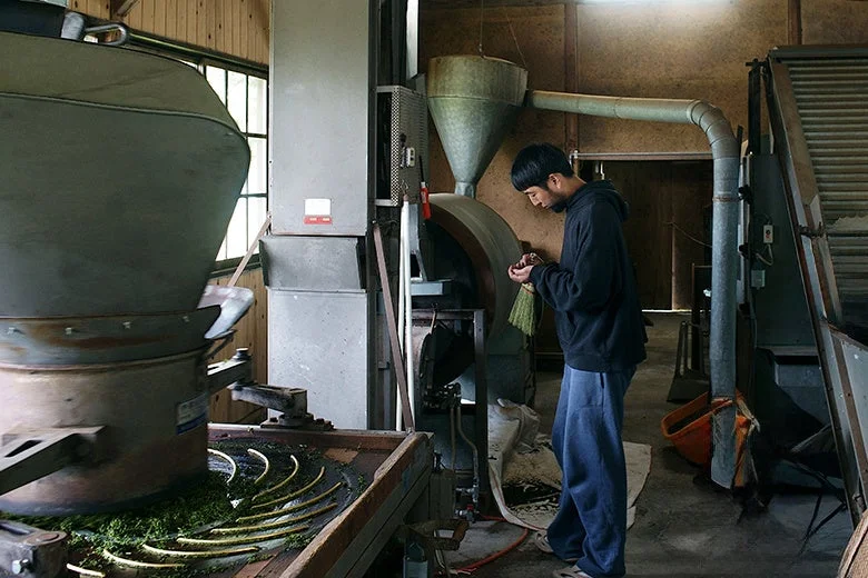 製茶工場、茶葉、機械