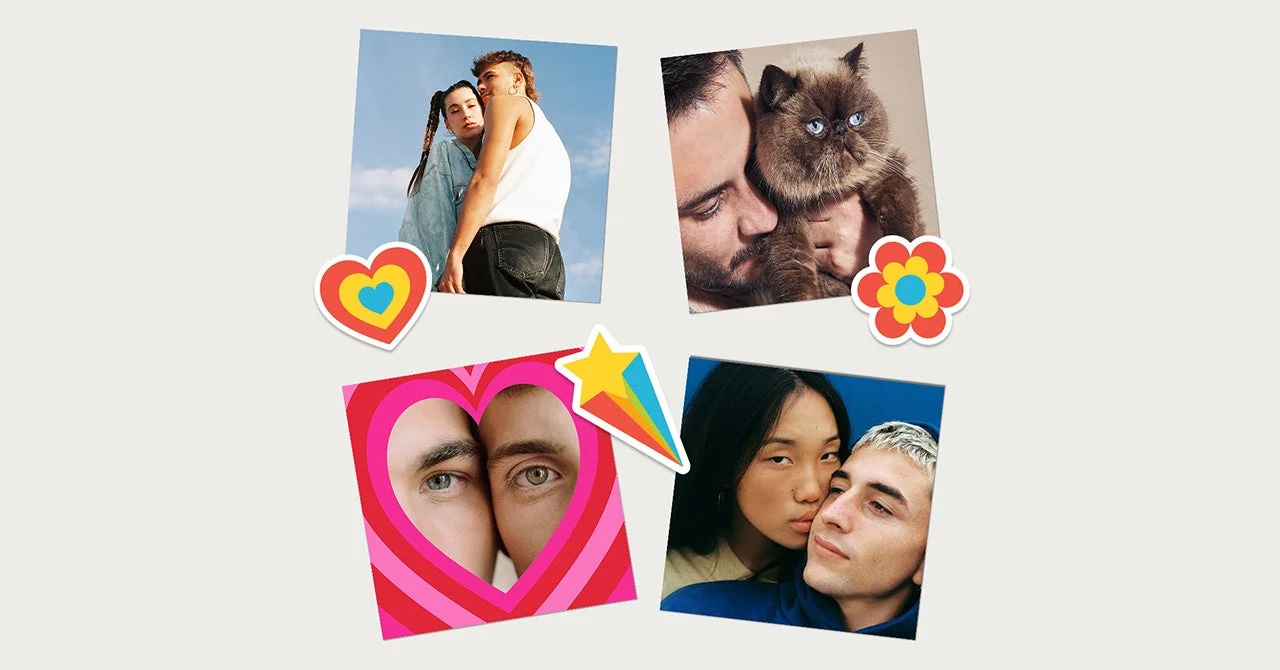 Polaroid Hi-Print 3x3でプリントされたスクエア写真のコラージュ例