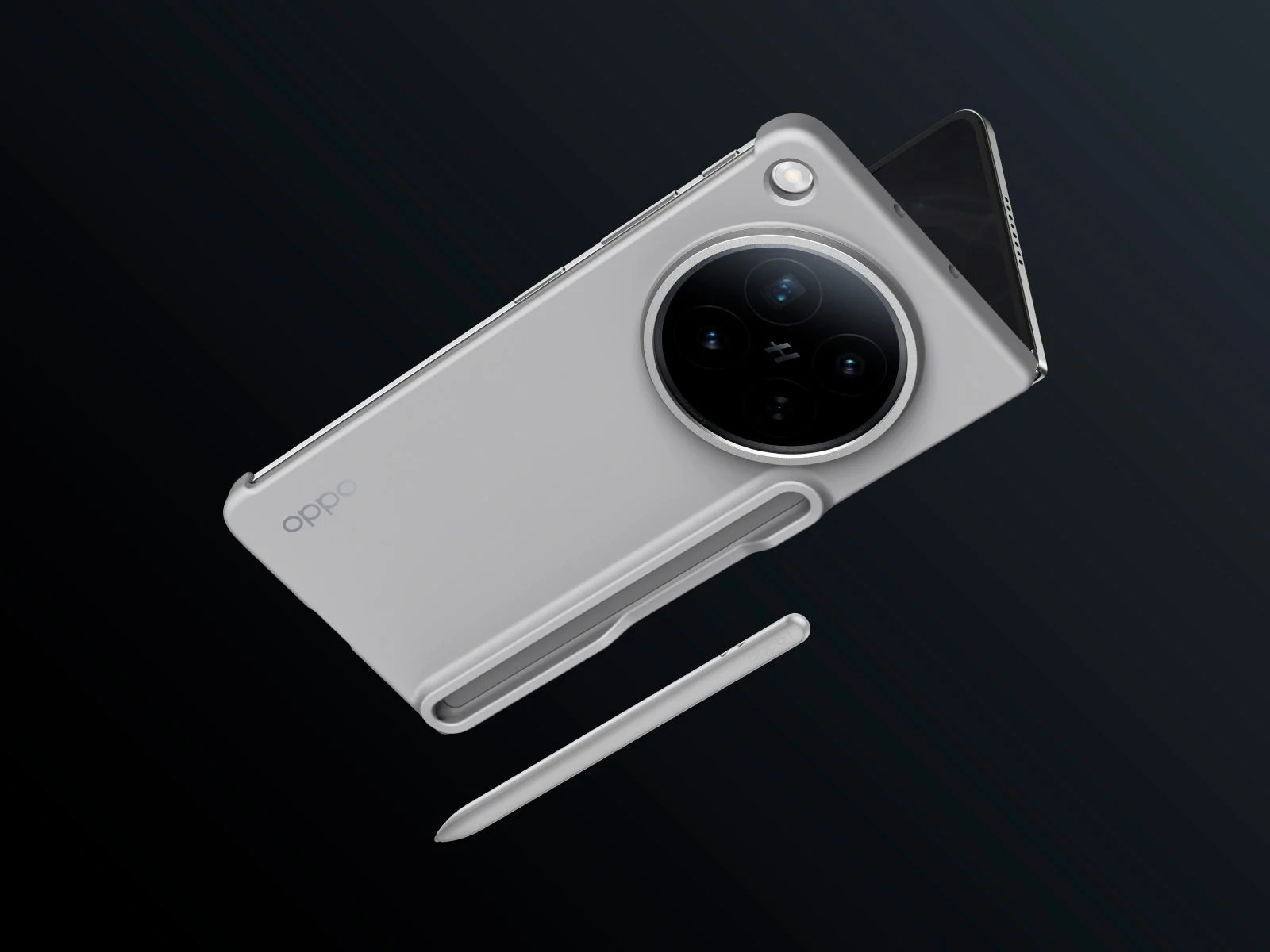 OPPOスマートフォンとスタイラスペンの製品写真