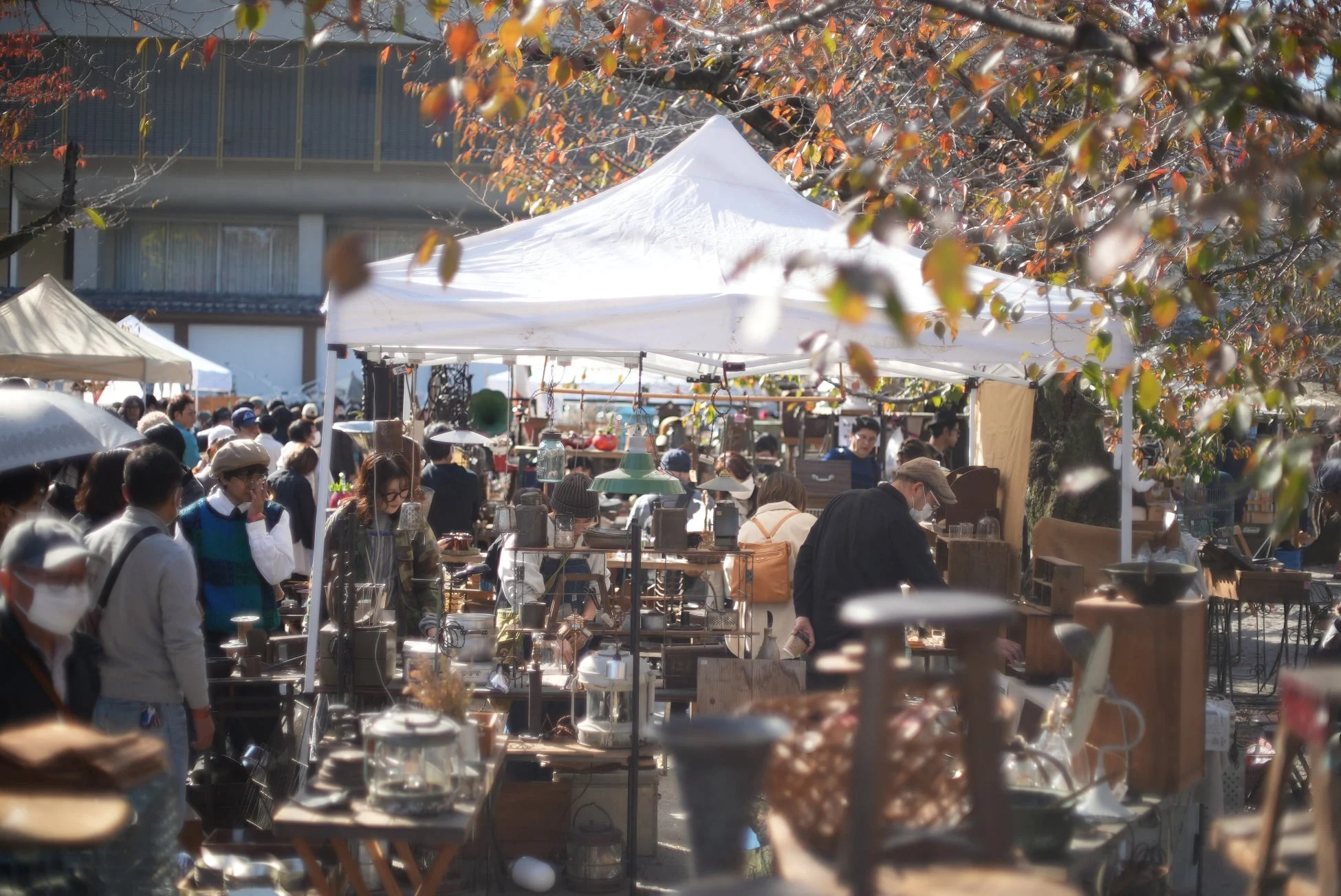 テントが並ぶ東別院会場