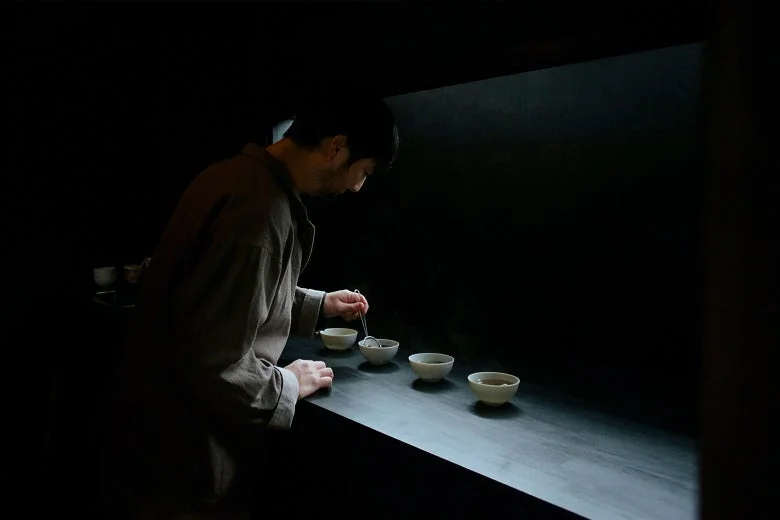 お茶、試飲、職人