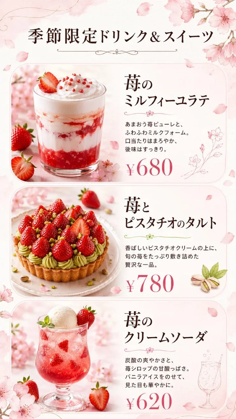 季節限定ドリンク&スイーツ