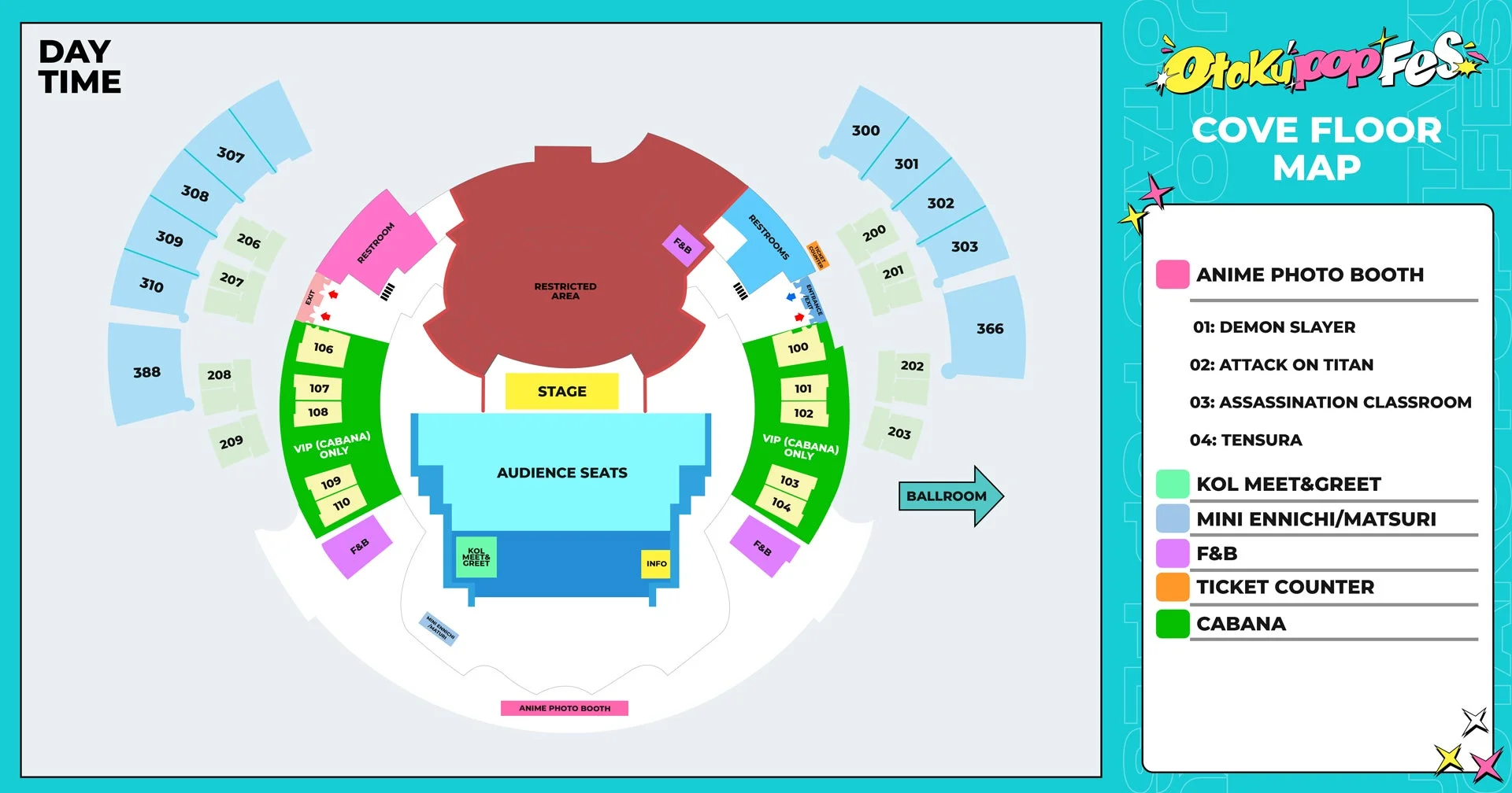 COVE Manila 昼間のフロアマップ
