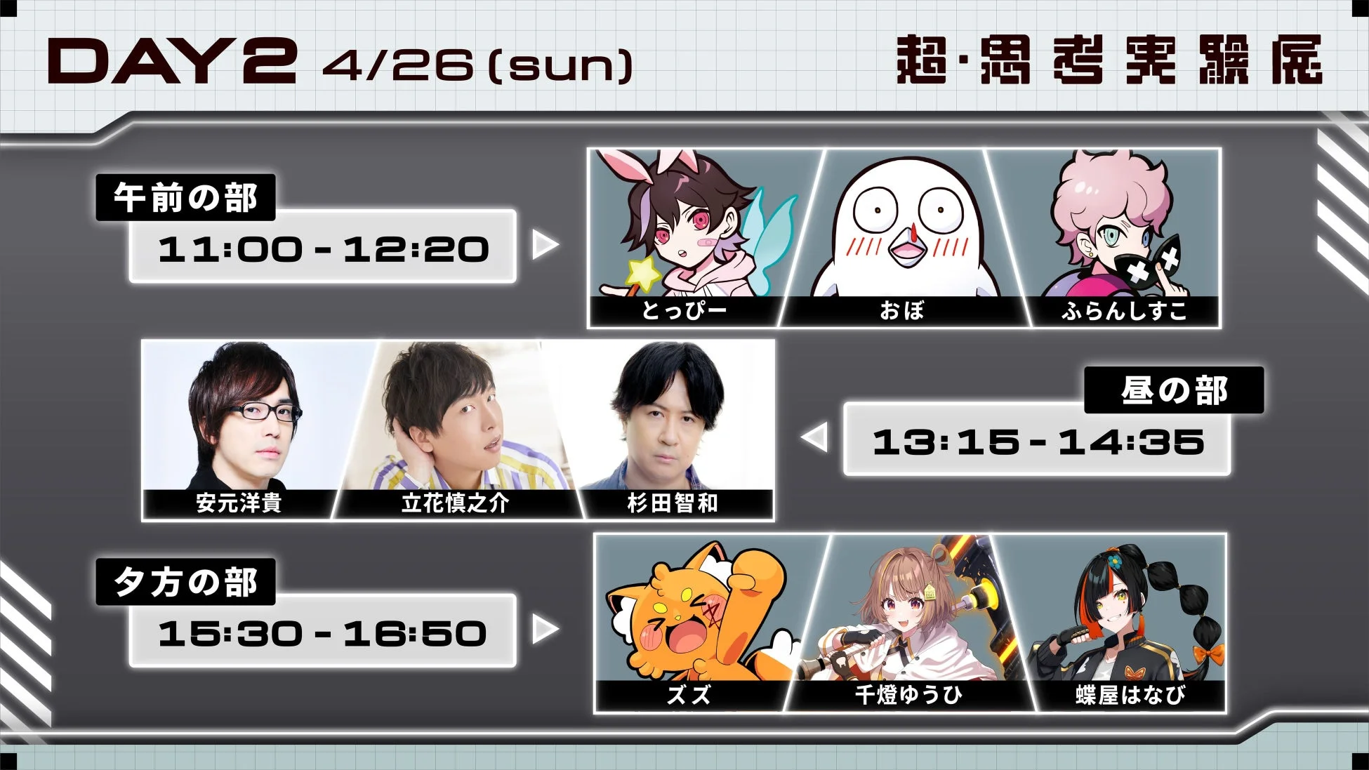 超・思考実験展 DAY2 スケジュール