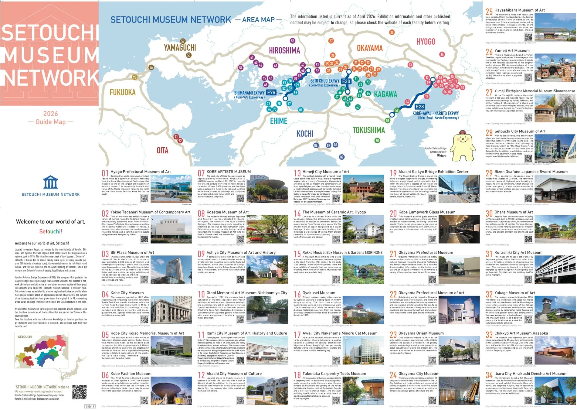 SETOUCHI MUSEUM NETWORK –Guide Map-