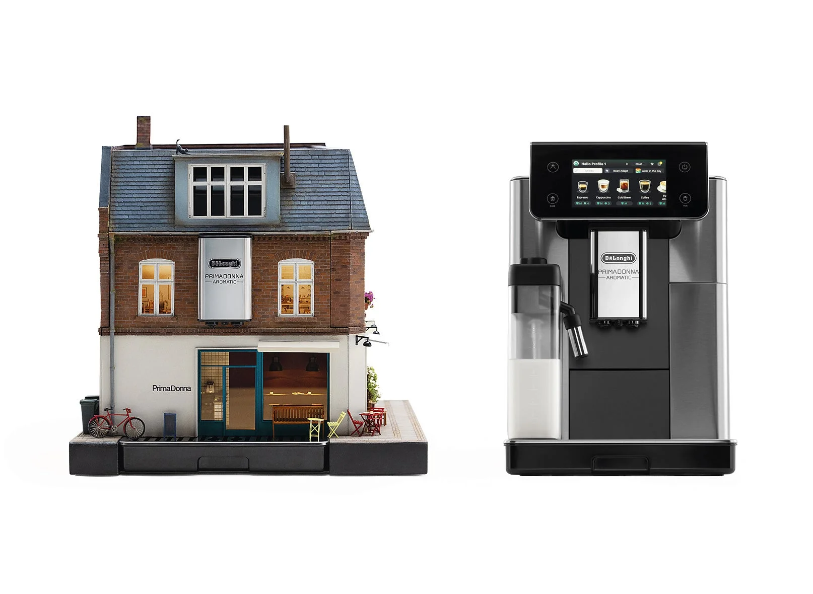 デロンギ PRIMADONNA AROMATICとミニチュアハウス