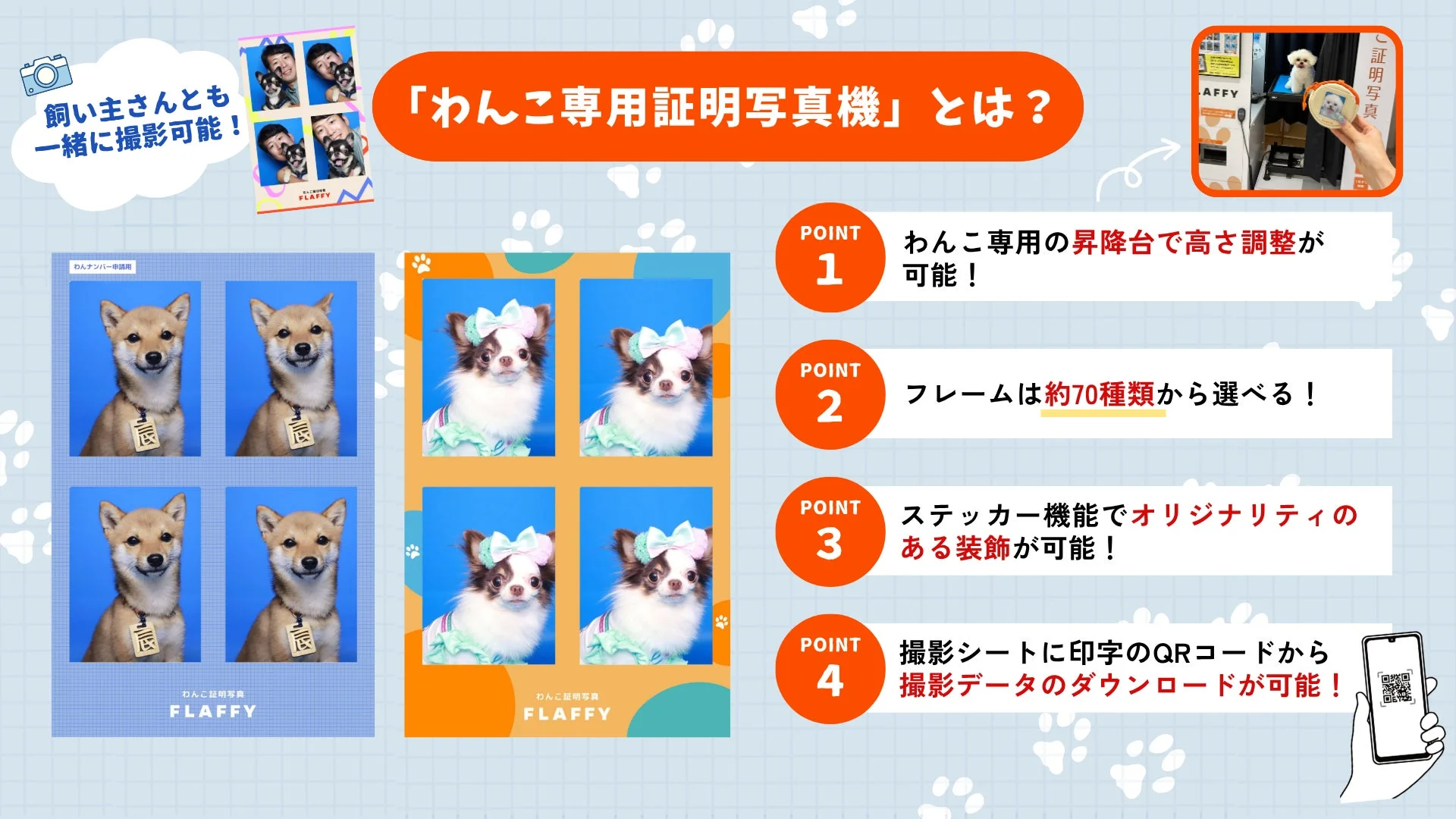 わんこ専用証明写真機の紹介