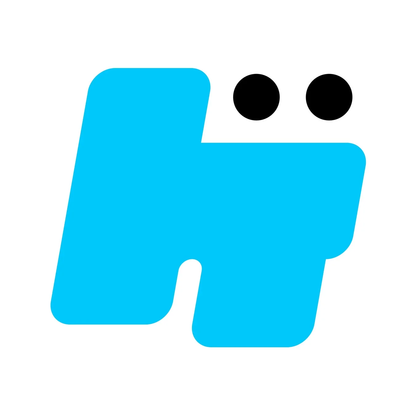 青い抽象的なロゴマーク