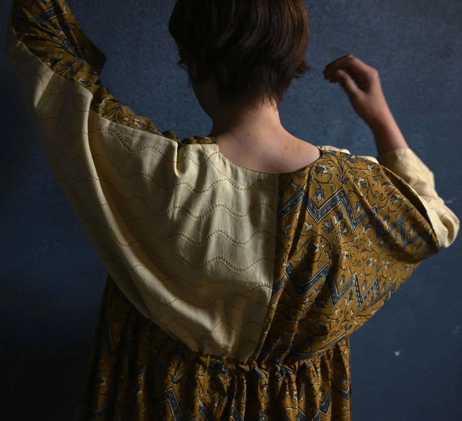 エスニック柄のワンピース