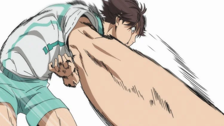 バレーボールのダイナミックな動き