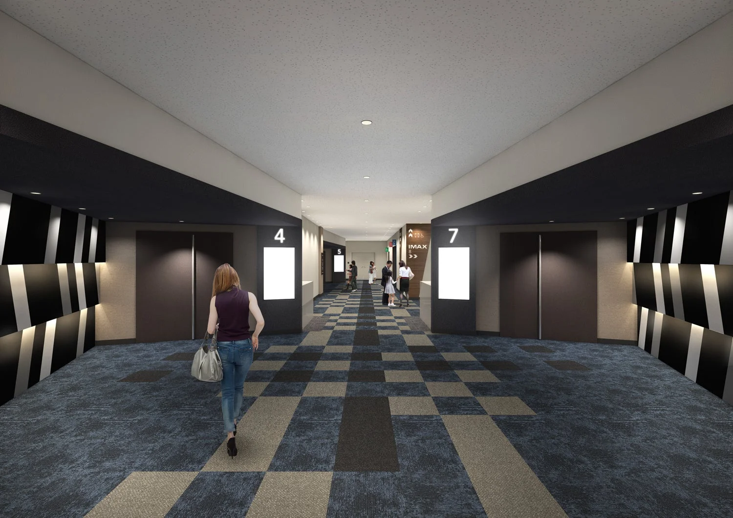 映画館の通路のCGイメージ