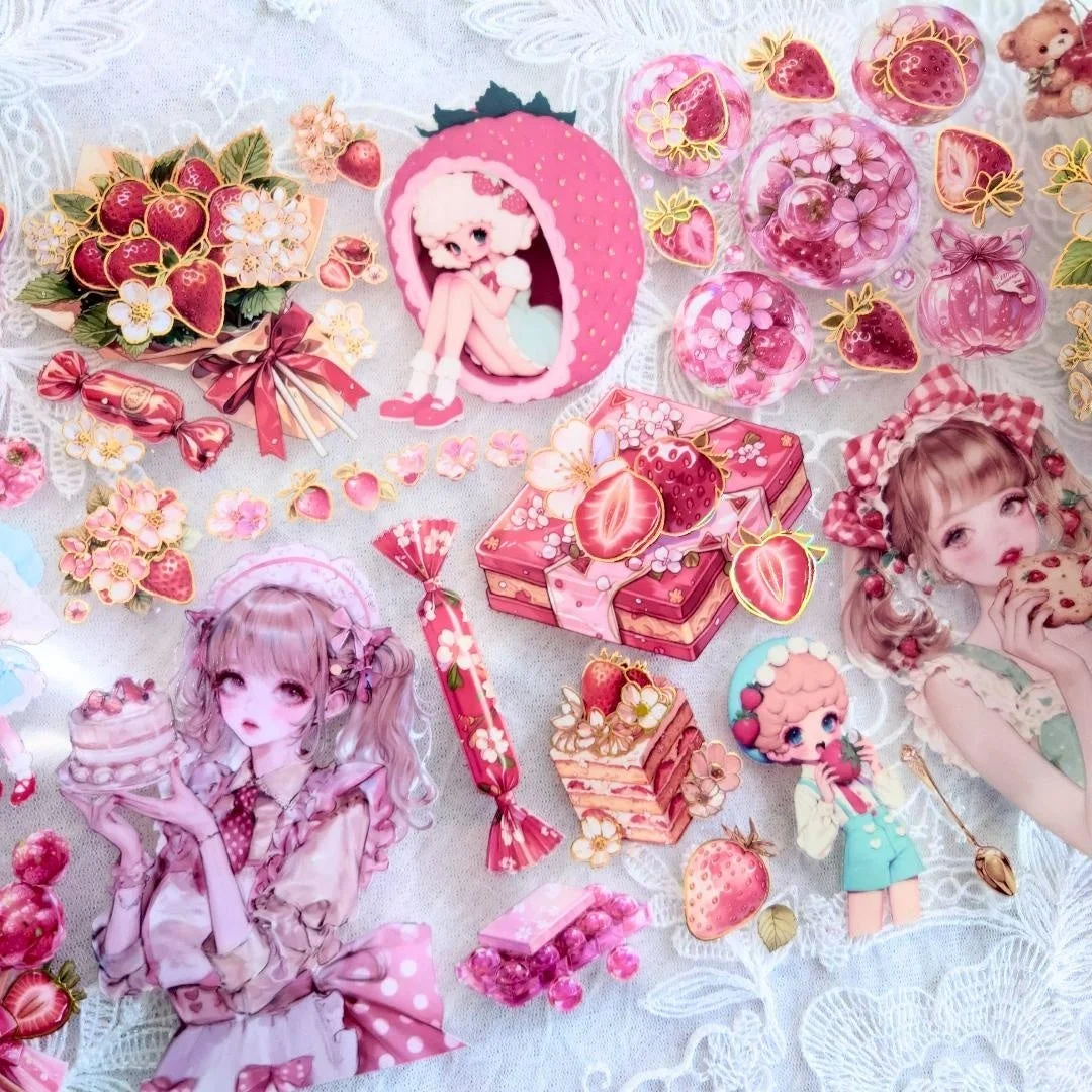 イチゴとスイーツのイラスト