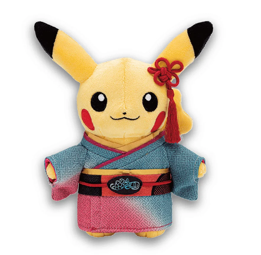 和服を着たピカチュウのぬいぐるみ