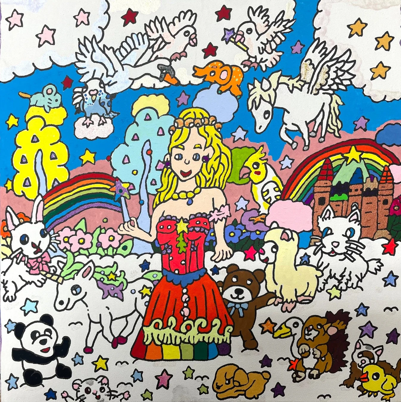 おとぎ話のような世界を描いた絵画