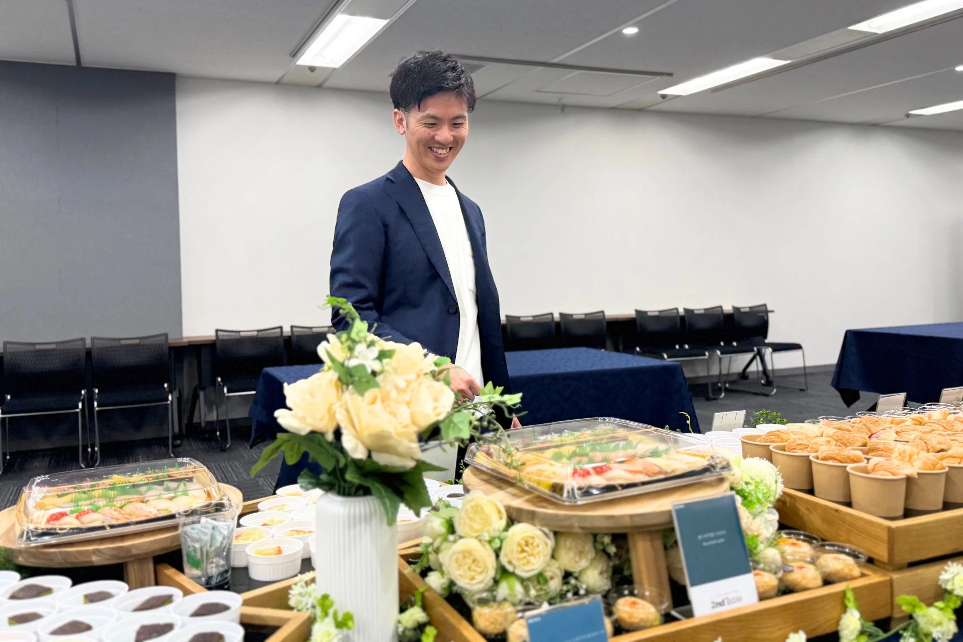 会議室でのビュッフェ