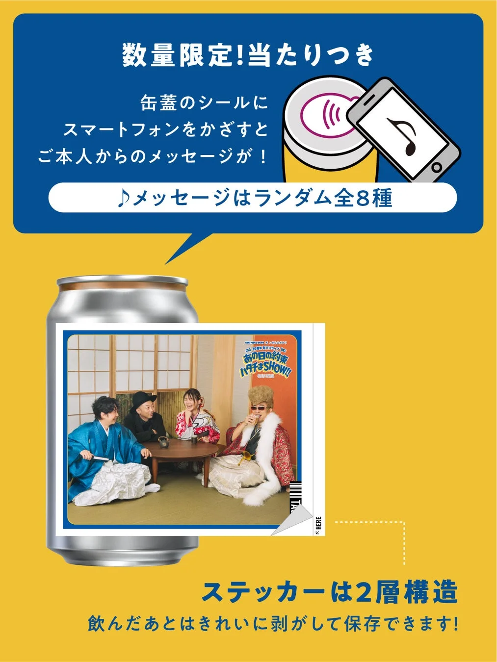 当たりつき飲料缶のプロモーション
