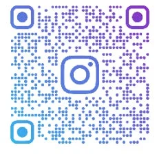 Instagramのロゴが中央に配置されたQRコード