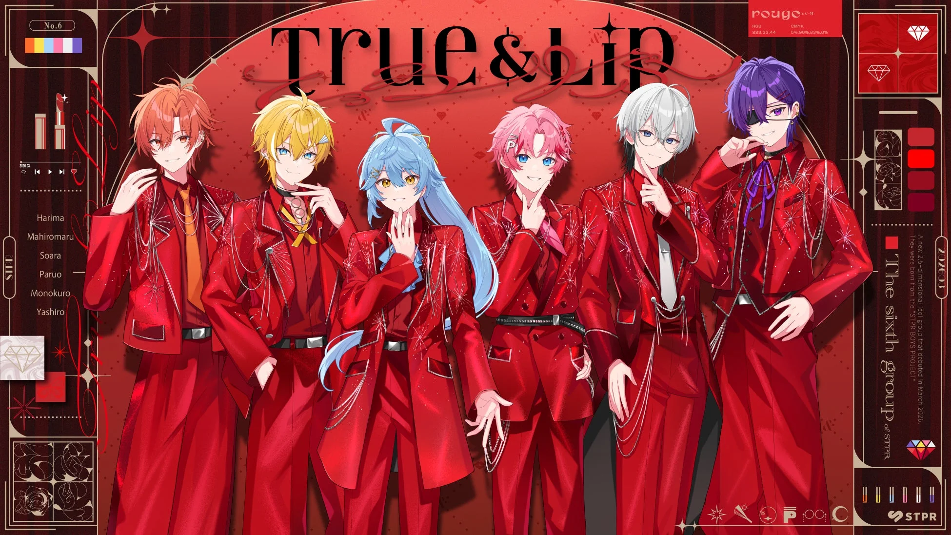 とぅるりぷ - True&Lip メンバー集合イラスト